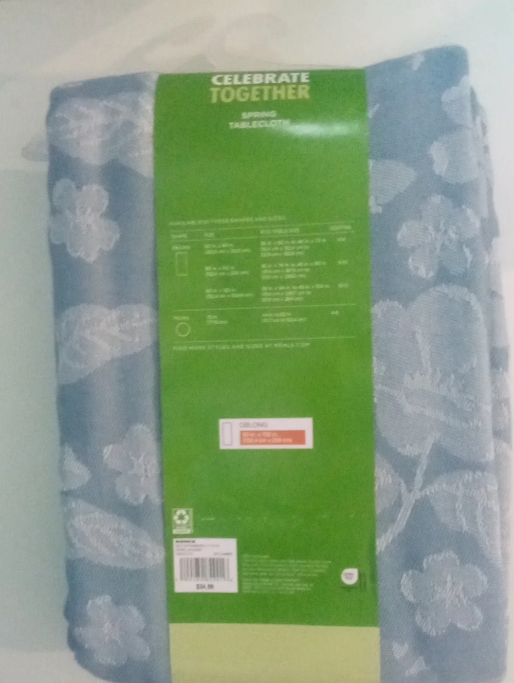 Celebrate Together Blue Floral Tablecloth